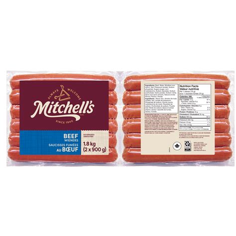 Beef Wieners 1.8 kg - Mitchell's