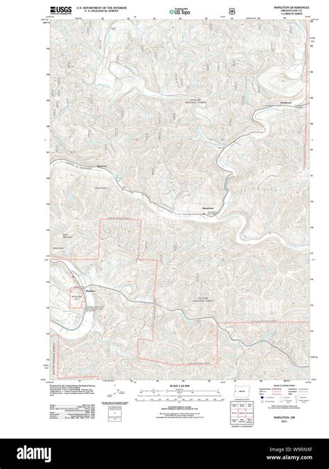 Map of mapleton oregon Cut Out Stock Images & Pictures - Alamy