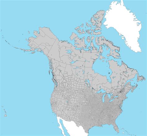 Blank North America County Map by FinerSkydiver on DeviantArt