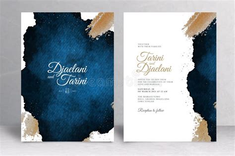 Navy Blue Wedding Invitation Background