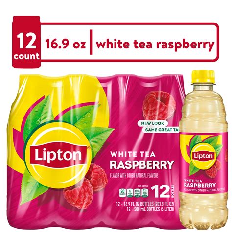 Lipton Iced Tea, Raspberry White Tea, 16.9 fl oz, 12 Bottles - Walmart.com