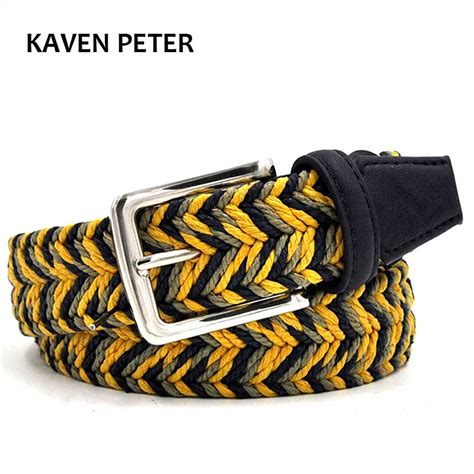 The Newest Man Braided Design Belt Fashion Men's Braided Belts With Wax Rope Material Mixed ...