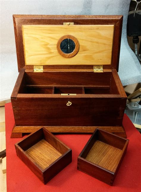 Custom hand CARVED mahogany JEWELRY BOX custom jewelry boxes