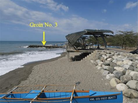 Photo 2: Beach condition downcoast of Groin No. 3 in Agoo, La Union,... | Download Scientific ...