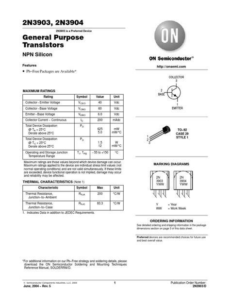 2n3904 Datasheet | Electrical Engineering | Electricity