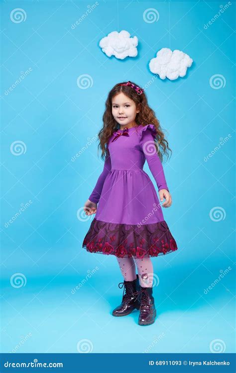 Children Kids Fashion Dress Little Girl Cute Smile Stock Image - Image ...