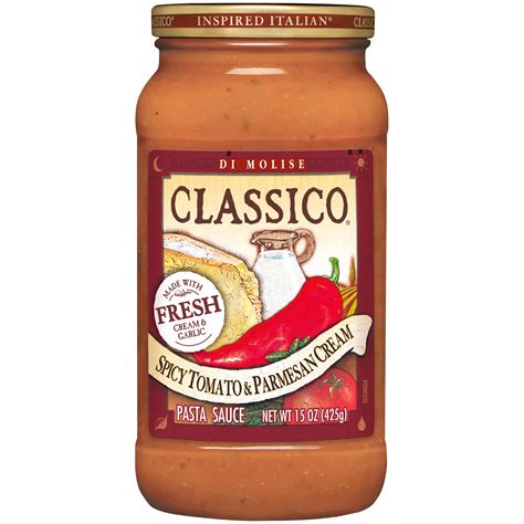 Classico Spicy Tomato & Parmesan Cream Pasta Sauce 15 oz. Jar - Walmart ...