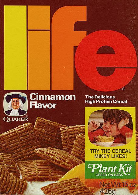 Life Cinnamon Cereal Box w/ Mikey & Plant Kit Offer | Cinnamon cereal ...
