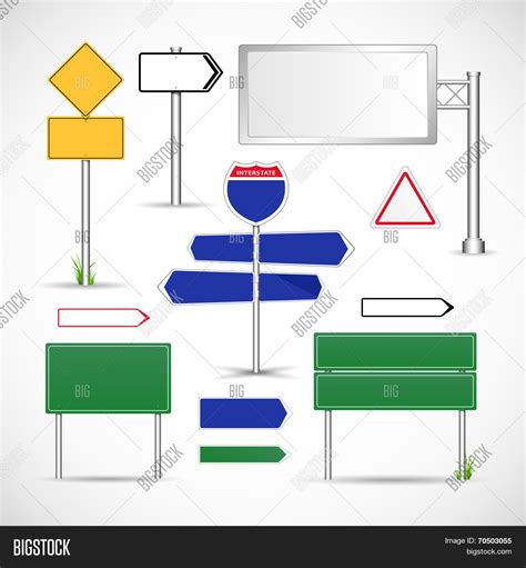 Road Signs Vector Vector & Photo (Free Trial) | Bigstock