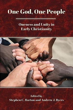 One God, One People: Oneness and Unity in Early Christianity - SBL Press