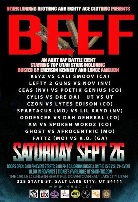 Beef - AHAT Utah | Battle Rap Event | VerseTracker