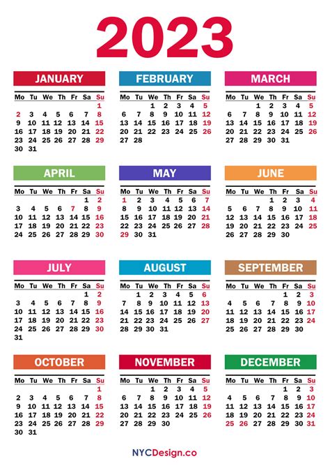 2023 Calendar With Uk Holidays Printable Free Pdf Colorful | Hot Sex ...