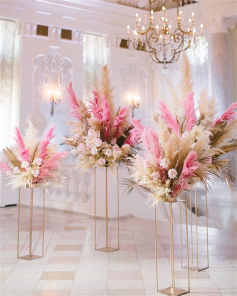 Pampas grass wedding ceremony #pampasgrass#pampasgrasswedding#pinkpampasgrass#weddingideas ...