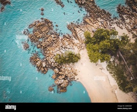 Aerial View Of The Beach And Rocks From The Top Down Stock Photo - Alamy