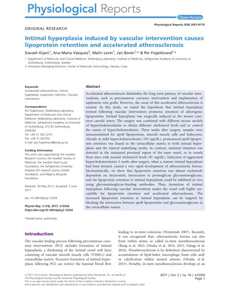 (PDF) Intimal hyperplasia induced by vascular intervention causes ...