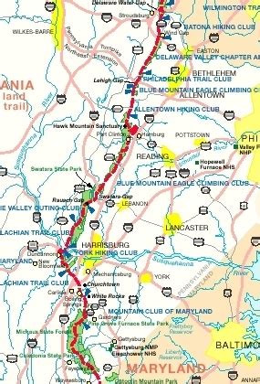 Appalachian Trail Pennsylvania Map