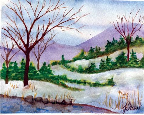 ANOTHER WINTERSCAPE - Prints of Original paintings by Jo Shaw - Paintings & Prints, Landscapes ...