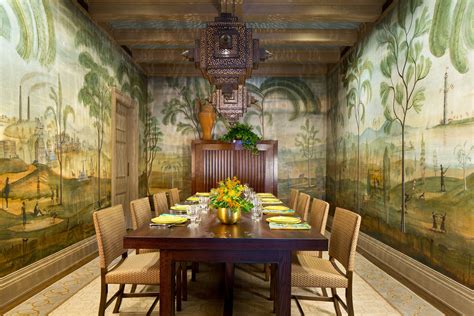 Incredible custom wall mural in a NYC Dining Room | Dining room murals, Art deco living room ...