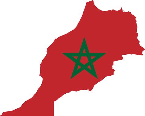 Clipart - Morocco Flag Map