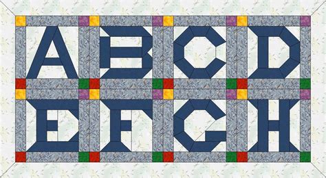 Alphabet Quilt Pattern : These quilting templates will allow you to ...