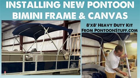 New Pontoon Bimini Top Install - How To Video - YouTube