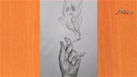 How to draw pencil drawing the Danger of smoking // cigarette smoke ...