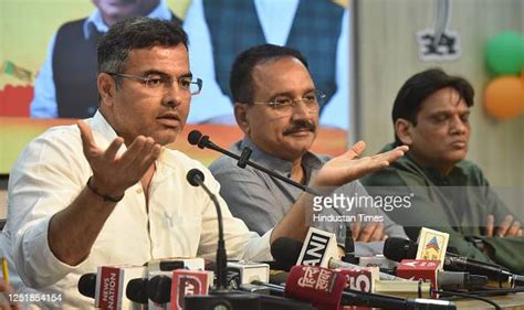 Delhi BJP President Virendra Sachdeva & MP Delhi Parvesh Sahib Singh... News Photo - Getty Images