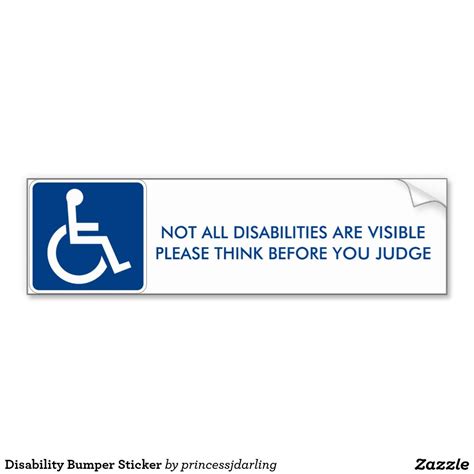 Disability Bumper Sticker | Bumper stickers, Car bumper stickers, Stickers