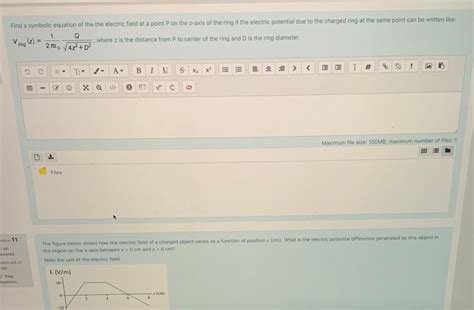 Solved Find a symbolic equation of the the electric field at | Chegg.com