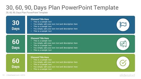 30 60 90 Days Plan PowerPoint Template - SlideSalad