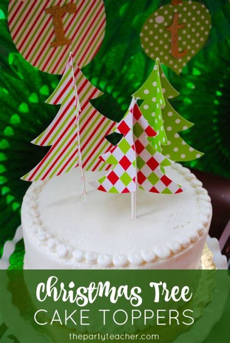 DIY Christmas Tree Cake Toppers - The Party Teacher