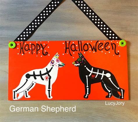 German Shepherd Halloween Decoration Happy by MaxMinnieandMe | Halloween decorations, Halloween ...