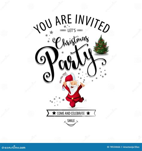 Christmas Party Design Template. Vector Illustration Stock Vector ...