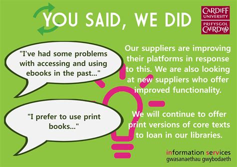 “You said, we did” – eBook Week Feedback – Library News - Cardiff University