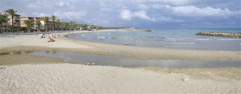 Beach in Vilanova I La Geltru, Catalonia, Spain Editorial Image - Image ...