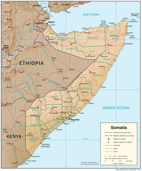 Geographic Map of Somalia - country.report