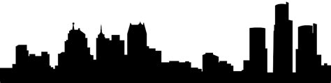 Detroit Skyline Silhouette | Free vector silhouettes