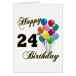 Happy 24th Birthday Cards | Zazzle