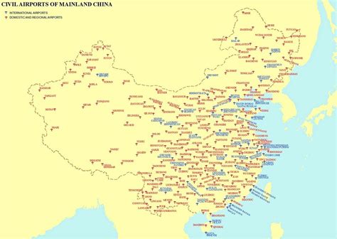 China Airports Map