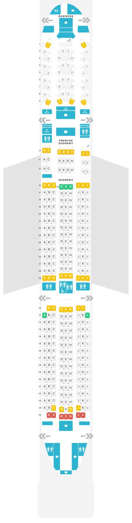 Airbus A350-900 Seat Map Air France - Airportix