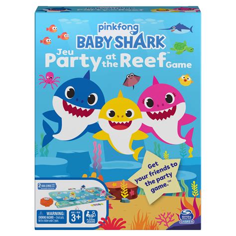 Pinkfong Baby Shark, Party at the Reef Board Game, for Families and Kids Ages 3 and up, Plays ...