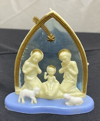 VINTAGE ENESCO 3 Pc. Nativity Joseph Mary Baby Jesus Nativity Hard ...