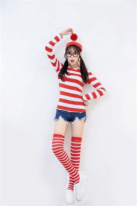 Women Where's Waldo Costume | Waldo costume, Where's waldo costume ...