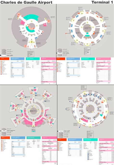 Charles de Gaulle Airport Terminal 1 Map | Paris - Ontheworldmap.com