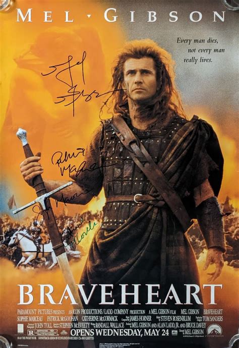 Braveheart Cast Signed Movie Poster | EstateSales.org