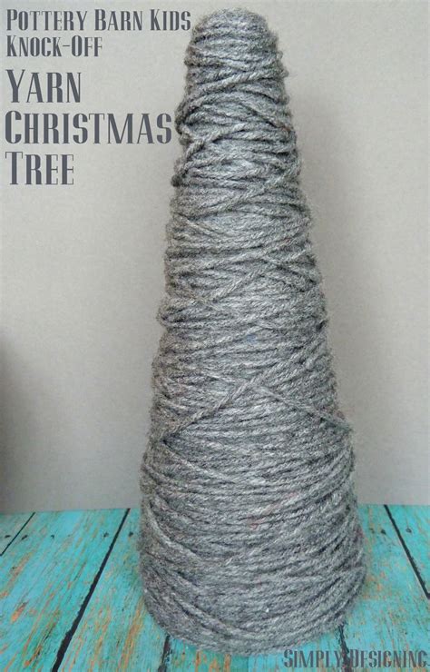 Yarn Wrapped Christmas Tree {Pottery Barn Kids Knock-Off}