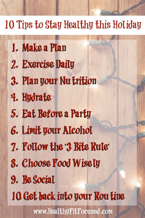 Healthy, Fit, and Focused: 10 Tips to Stay Healthy this Holiday