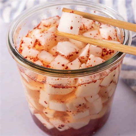 Korean Pickled Radish (aka Pickled Daikon Radish) - Urban Farmie