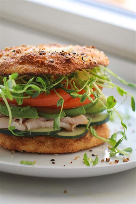 Low Carb Bagel Sandwich - Lauren's Latest