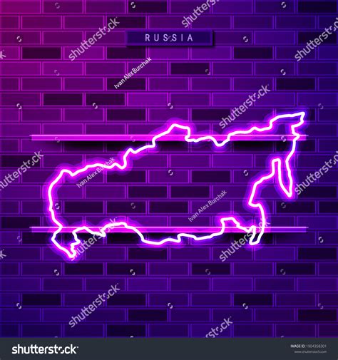 Russia Map Glowing Neon Lamp Sign Stock Vector (Royalty Free) 1904358301 | Shutterstock